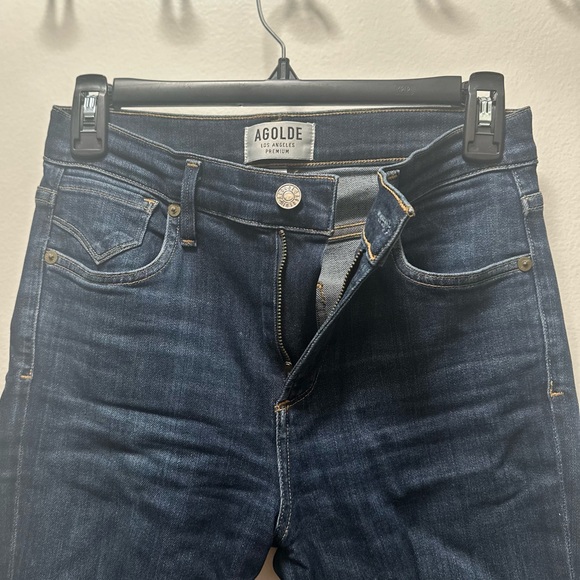 Agolde Premium Denim Jeans in Dark Blue - Picture 1 of 7
